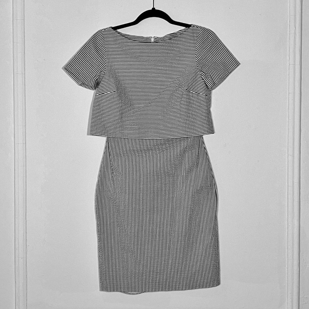 Banana Republic Seersucker Faux Two Piece Dress